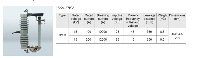 Mv Dropout Type Porcelain Fuse Cutout 11kv, 22kv, 33kv