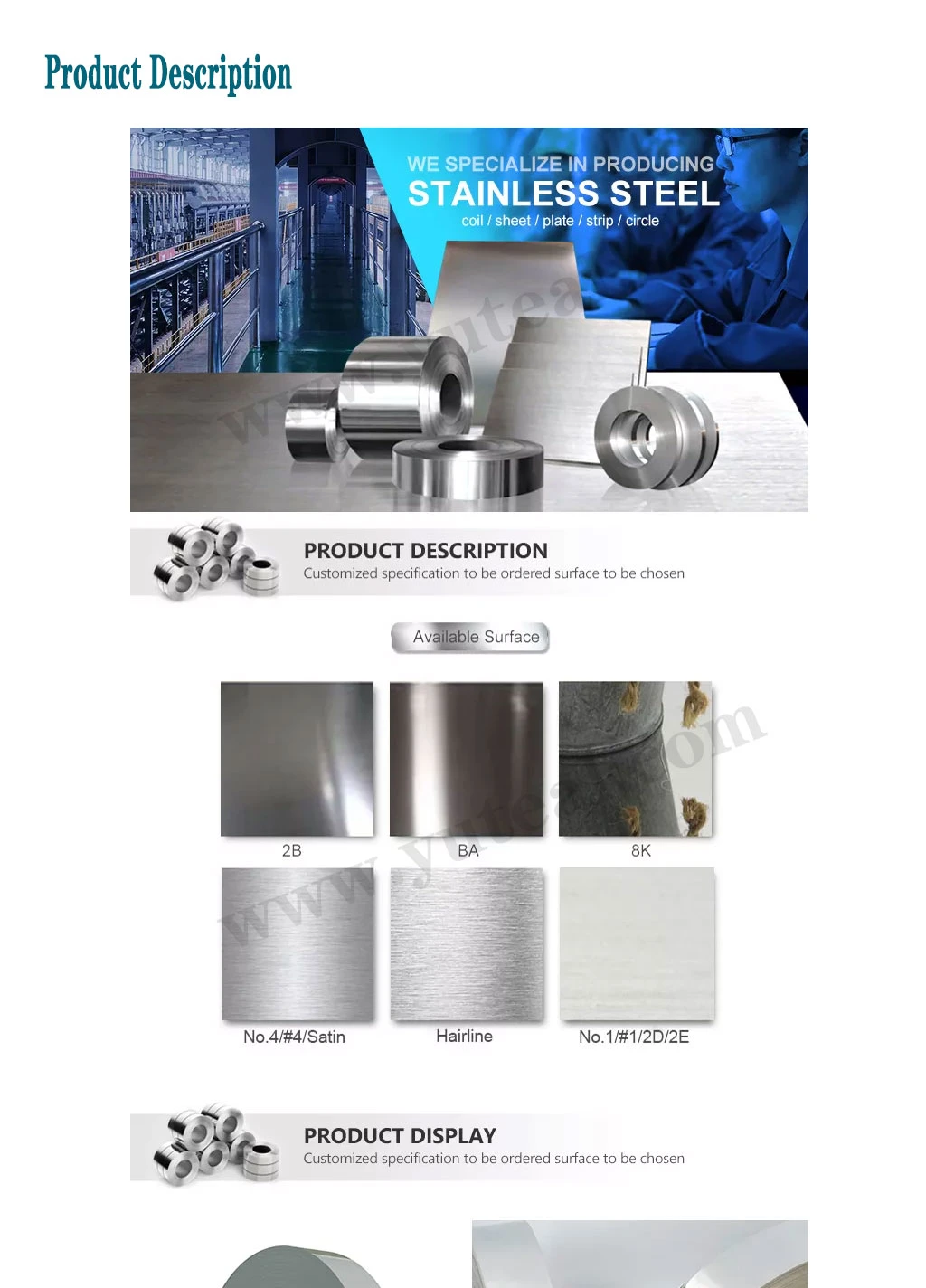 Reasonable Price Wholesale Stainless Steel Cold Rolled Coil Strip 430/409L/439/410s Stainless Steel Metal Material